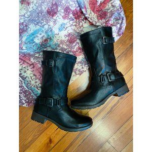 Sonoma | Black Faux Leather Moto Style Boots